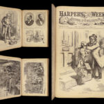 1875 Harpers Weekly 1ed PT Barnum Indians White SLAVES Gen Sheridan Illustrated