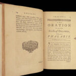 1749 Epistles of Phalaris 1ed GREEK Letters Demosthenes Pythagoras Hippocrates