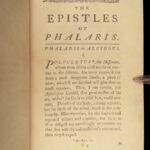 1749 Epistles of Phalaris 1ed GREEK Letters Demosthenes Pythagoras Hippocrates