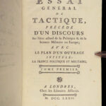 1772 Military Tactics Revolutionary WAR Strategy French Revolution Guibert 2v