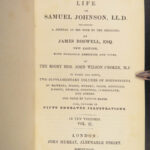 1844 Life of Samuel Johnson by James Boswell English Biography Croker 10v Set