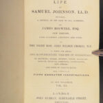 1844 Life of Samuel Johnson by James Boswell English Biography Croker 10v Set