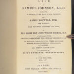 1844 Life of Samuel Johnson by James Boswell English Biography Croker 10v Set