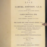 1844 Life of Samuel Johnson by James Boswell English Biography Croker 10v Set