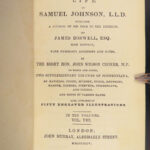 1844 Life of Samuel Johnson by James Boswell English Biography Croker 10v Set