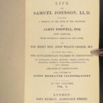 1844 Life of Samuel Johnson by James Boswell English Biography Croker 10v Set