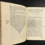 1573 Greek Attic Nights Noctes Atticae ROME Philosophy Aulus Gellius GREECE