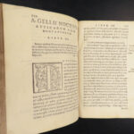 1573 Greek Attic Nights Noctes Atticae ROME Philosophy Aulus Gellius GREECE