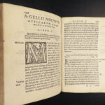 1573 Greek Attic Nights Noctes Atticae ROME Philosophy Aulus Gellius GREECE