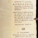 1677 Rinaldo d’Este Memoirs & Letters Catholic Church Cardinal Pope Urban VIII