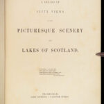 1855 SCOTLAND Scenery & LAKES Loch Lomond Castles Loch Ness Allom Tartan Binding