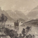 1855 SCOTLAND Scenery & LAKES Loch Lomond Castles Loch Ness Allom Tartan Binding