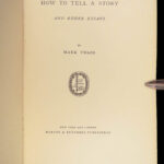 1897 Mark Twain 1st/1st How to Tell a Story American Literature Essays BINDING