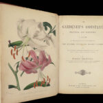 1859 Gardening BEAUTIFUL Color Illustrated Plant Botany Flowers Fruit ART Garden