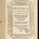 1517 Diodorus Siculus on Alexander the Great Trojan War Macedonia Rome Pliny