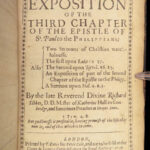 1639 Puritan Richard Sibbes 1ed Sermons Christians Philippians BIBLE Commentary