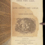 1852 Uncle Tom’s Cabin 1ed Harriet Beecher Stowe Slavery Abolition CIVIL WAR 2v