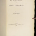 1888 EXQUISITE Poems of Robert Browning Poetry Sordello Ring and Book 16v Set