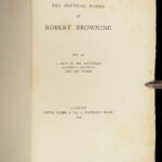 1888 EXQUISITE Poems of Robert Browning Poetry Sordello Ring and Book 16v Set