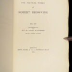 1888 EXQUISITE Poems of Robert Browning Poetry Sordello Ring and Book 16v Set