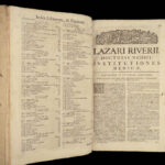 1737 Medicine & Surgery Lazare Riviere + Weinhart Anatomy Pathology HUGE FOLIO