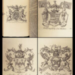 1768 HERALDRY England Peerage Armorial ARMS English Genealogy Illustrated 7v SET