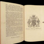 1768 HERALDRY England Peerage Armorial ARMS English Genealogy Illustrated 7v SET