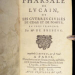 1659 Lucan PHARSALIA Julius Caesar Civil War Pompey Rome French Illustrated MAP