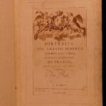 1792 American Revolution 1ed Portraits des Grands Hommes French Color Printing  Franklin, Washington, French Revolution 136 Plates!