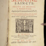 1659 Roman Missal Catholic Church Holy Week Liturgy Illustrated Henault RARE