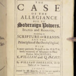 1691 William & Mary 1ed William Sherlock on Catholic & Puritan Case of Allegiance