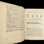 1691 William & Mary 1ed William Sherlock on Catholic & Puritan Case of Allegiance