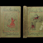 1893 Alice in Wonderland Lewis Carroll Tenniel Illustrated + Looking Glass 2v