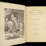 1893 Alice in Wonderland Lewis Carroll Tenniel Illustrated + Looking Glass 2v