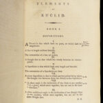 1799 Elements EUCLID Greek Mathematics Logic Geometry Math Edinburgh Scotland