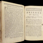 1765 Catholic Book of Hours Diocese TROYES France Hymns Prayers Psalms Binding