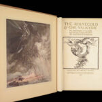 1910 NORSE Mythology ART 1ed Wagner Ring Niblung Siegfried Rackham Tolkien 2v