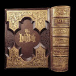 1875 EXQUISITE Holman Holy BIBLE Huge Philadelphia FINE BINDING Illuminated ART