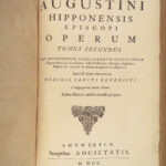 1700 ENORMOUS 5v SET Saint Augustine Bible Theology Confession City of God RARE