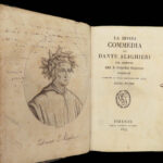 1827 DANTE Divine Comedy Commedia Inferno Purgatory Paradise Florence Italian 3v