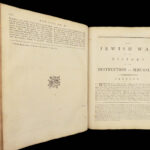 1796 JOSEPHUS Jewish Judaism Antiquities Jews MAP Whiston RARE Dublin ed FOLIO