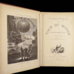 1873 Jules Verne 1ed Around the World in 80 Days Adventure Voyages French Hetzel