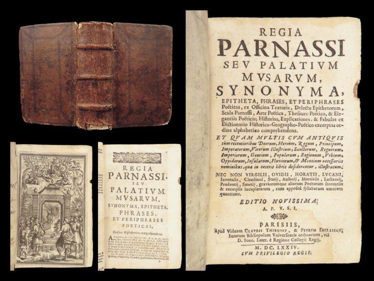 Image of 1674 Latin Phrases HOMER OVID VIRGIL Regia Parnassi Dictionary Thesaurus Grammar