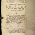 1654 HEBREW & Latin Bible Lexicon Torah Dictionary Judaica Rabbinica Buxtorf