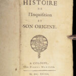 1693 Catholic INQUISITION Torture 1ed Marsollier & Limborch Pope Boniface VIII