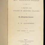 1884 Charles Spurgeon 1ed BIBLE Sermon Notes OT Gospels Puritan Baptist Genesis