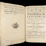 1770 ENORMOUS Catholic Antiphonal CHANT Antiphonarium Pictaviense Poitiers FOLIO