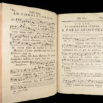 1770 ENORMOUS Catholic Antiphonal CHANT Antiphonarium Pictaviense Poitiers FOLIO