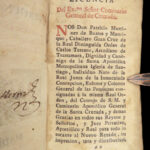 1796 Madrid INDULGENCES Catholic Spanish Prayers Charles V Pope Pius V Spain