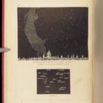 1879 ASTRONOMY Midnight Sky Charts Star MAPS Zodiac Planets Constellations